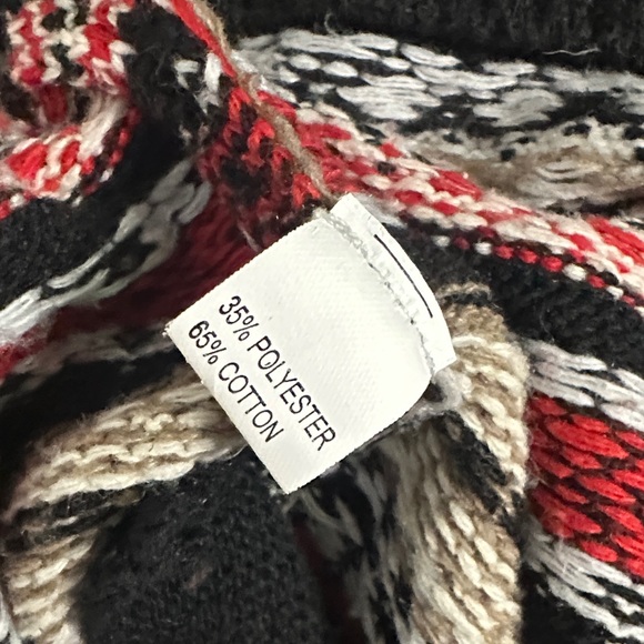 Women's Black and Red Patterned Cardigan - Picture 5 of 5